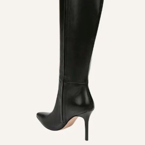 Veronica Beard Lisa Pointed Toe High Heel Boots Black NIB 698 7 - Picture 7 of 10